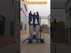 12m ลิฟท์หมึกตั้งสองชั้น ลิฟท์หมึกอัลลูมิเนียมโทรทรรศน์