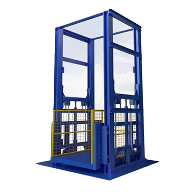 ซื้อ สีฟ้า 3000kgs โรงเก็บสินค้าลิฟท์ 3m-9m มินิสินค้าลิฟท์ online manufacture