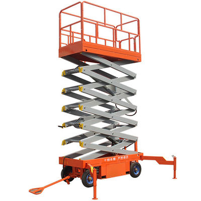 ซื้อ 500KG Mobile Platform ยก 9m Scissor ยก สําหรับการทํางานในอากาศภายนอกอาคาร online manufacture