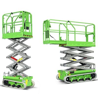 ซื้อ 8m 10m 12m Track Electric Lift Hydraulic Mobile Scissor Lift Platform สําหรับการใช้งานกลางแจ้ง online manufacture