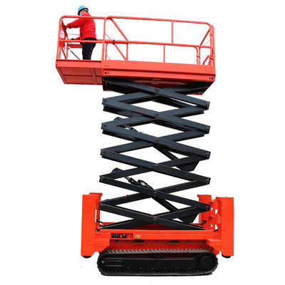 ซื้อ 8m 10m ตัวเองขับเคลื่อน ไฮดรอลิก Scissor Crawler Lift สําหรับการทํางานในอากาศ online manufacture