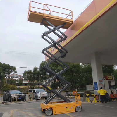 ซื้อ Aerial Work Platform 230kg 14m Self Propelled Hydraulic Scissor Lift Platform การผลิตออนไลน์