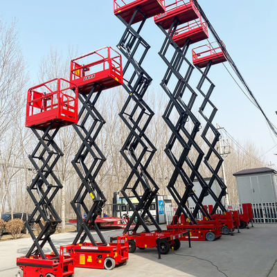 ซื้อ Self-propelled Scissor Lift 8m 10m 12m 14m Hydraulic Scissor Lift Platform การผลิตออนไลน์