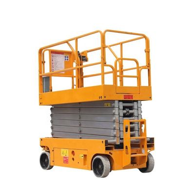 เครื่องยกเลื่อย 12m 14m ที่ขับเอง เครื่องยกเลื่อยแบตเตอรี่ ความสูงในการทํางาน 10m