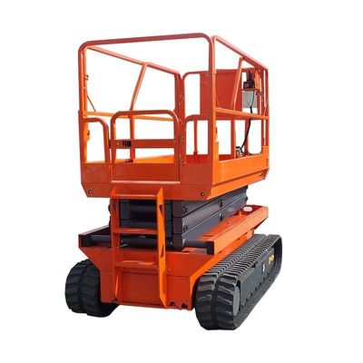 200 กิโลกรัม 4m-6m Crawler Scissor ยก ระบบไฮดรอลิก
