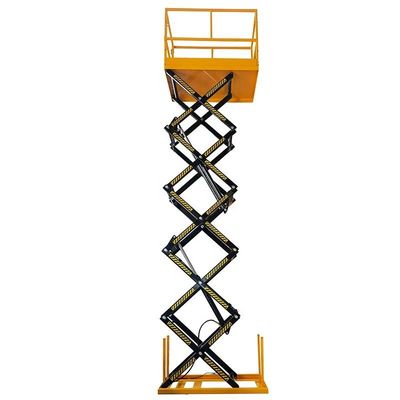 1T - 4T เครื่องยกสินค้าไฟฟ้าไฟฟ้าไฮดรอลิก Scissor ตาราง 1m - 4m Scissor Lift
