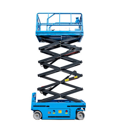 เครื่องยกเลื่อยไฟฟ้าแบบขับเคลื่อนเอง 450 กิโลกรัม 10 เมตร เครื่องยกงานทางอากาศแบบไฮดรอลิก