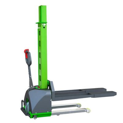 1.2m ความสูง Semi Electric Pallet Stacker 500kg เครื่องเก็บพอลเล็ตไฟฟ้าที่บรรจุเอง