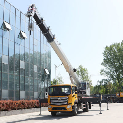 เครนติดรถบรรทุกแขนตรง บูมยาว 10 เมตร เครนยกไฮดรอลิก