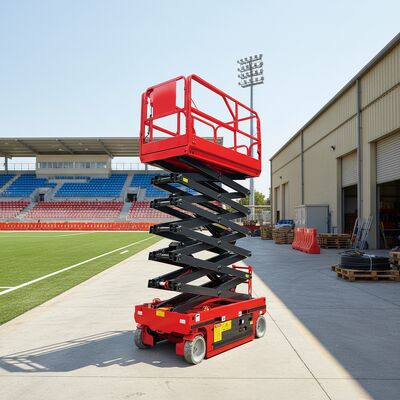 ลิฟท์กรรไกรไฮดรอลิกไฟฟ้าแบบเต็มแพลตฟอร์มยกด้วยตนเอง