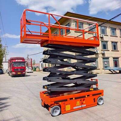 6m 8m 10m Compact Scissor Lift แท่นยกขากรรไกรไฮดรอลิกขนาดเล็ก