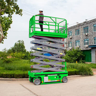 ลิฟท์กรรไกรไฟฟ้า แท่นยกทางอากาศไฮดรอลิก Cherry Picker Lifter