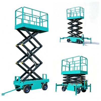 ราคาประสิทธิภาพ มือไฮดรอลิก Scissor Lifter 10m ระเบียงยกงานในอากาศ