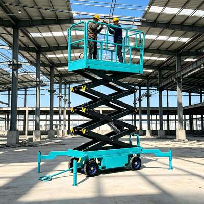 โปรแกรมยกเลื่อยไฟฟ้าเคลื่อนที่ 4m - 10m ความสูง 500kg ผู้ยก